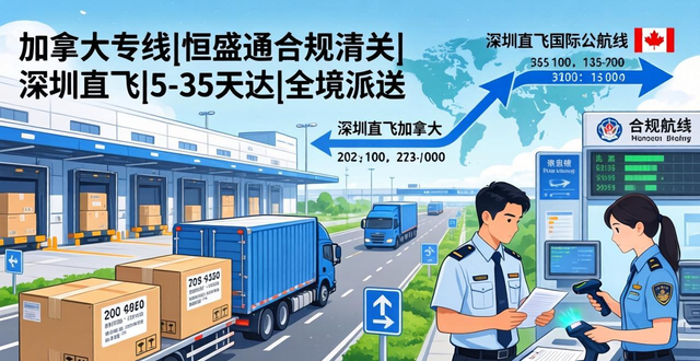 加拿大专线_恒盛通合规清关_深圳直飞_5-35天达_全境派送