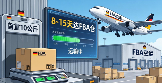 德国 FBA 空运头程_8-15 天达 FBA 仓_全程可视化