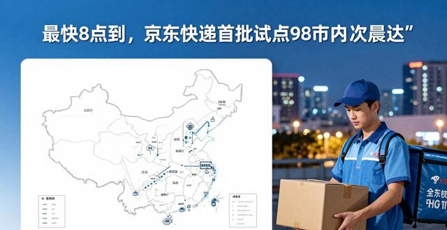 最快8点到，京东快递首批试点9省市内“次晨达”
